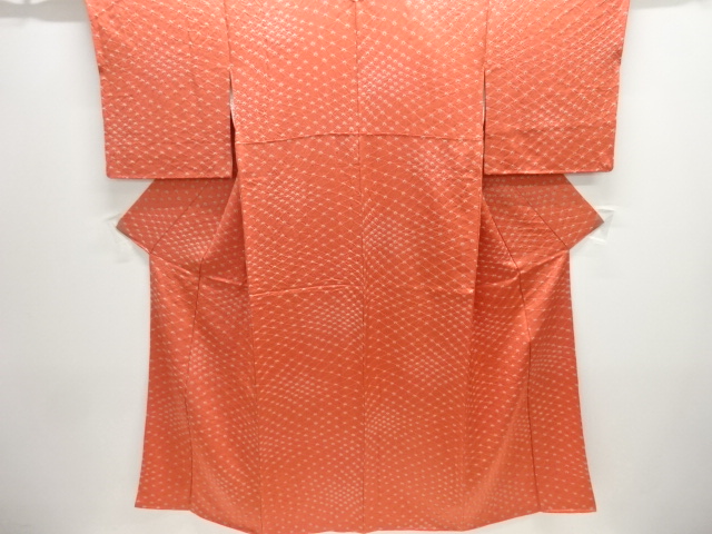 JAPANESE KIMONO / KOMON / WOVEN SHIBORI / DIAGONAL GRID